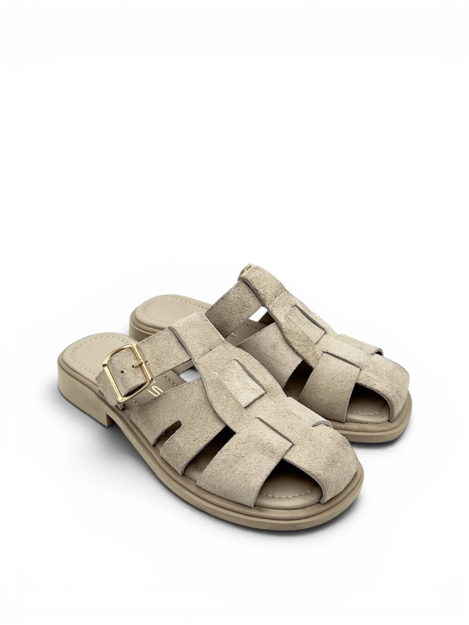 Bej Süet Hakiki Deri Günlük Kadın Terlik (187001)