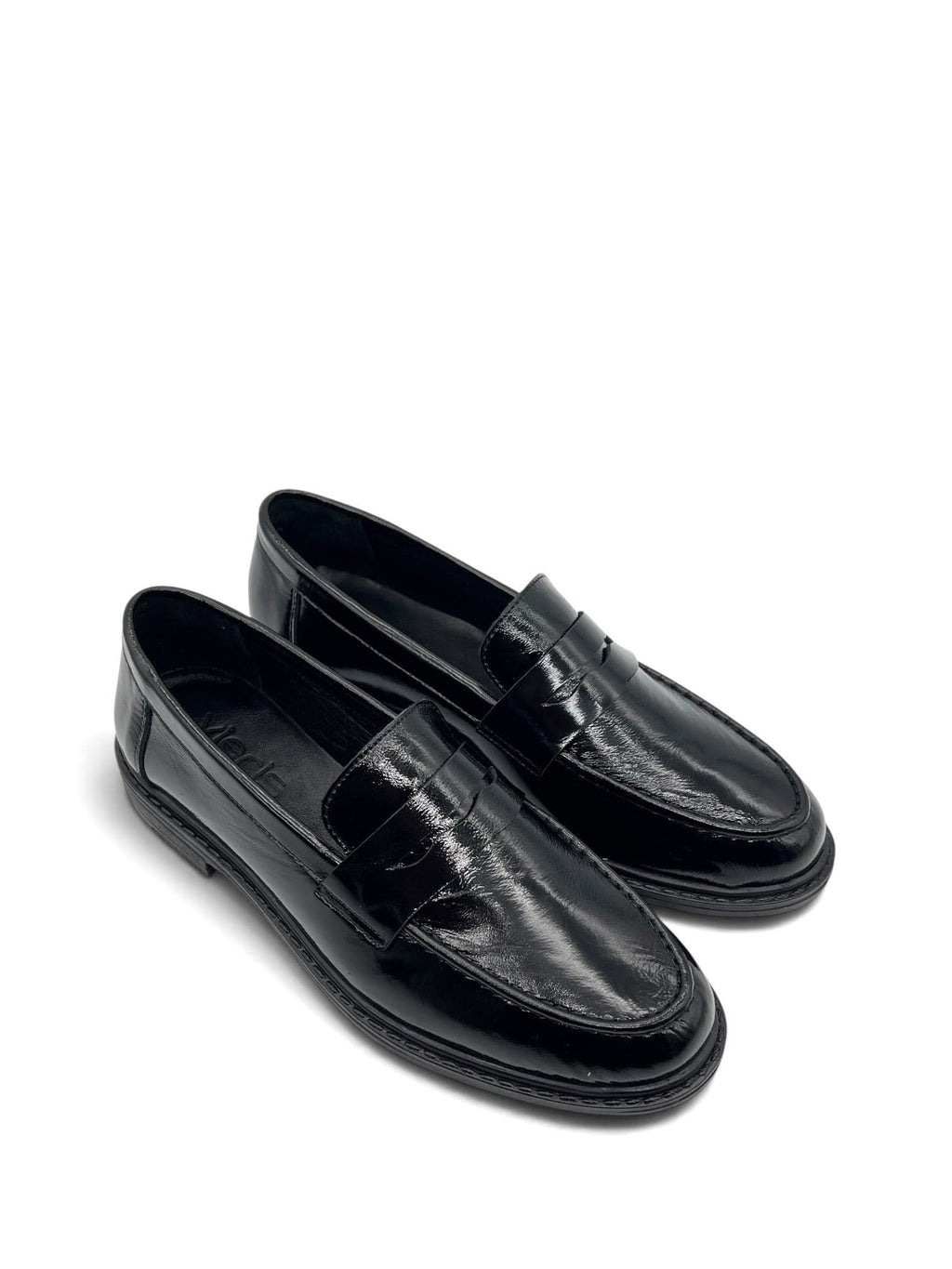 Siyah Rugan Hakiki Deri Maskülen Kadın Loafer (36 26351)