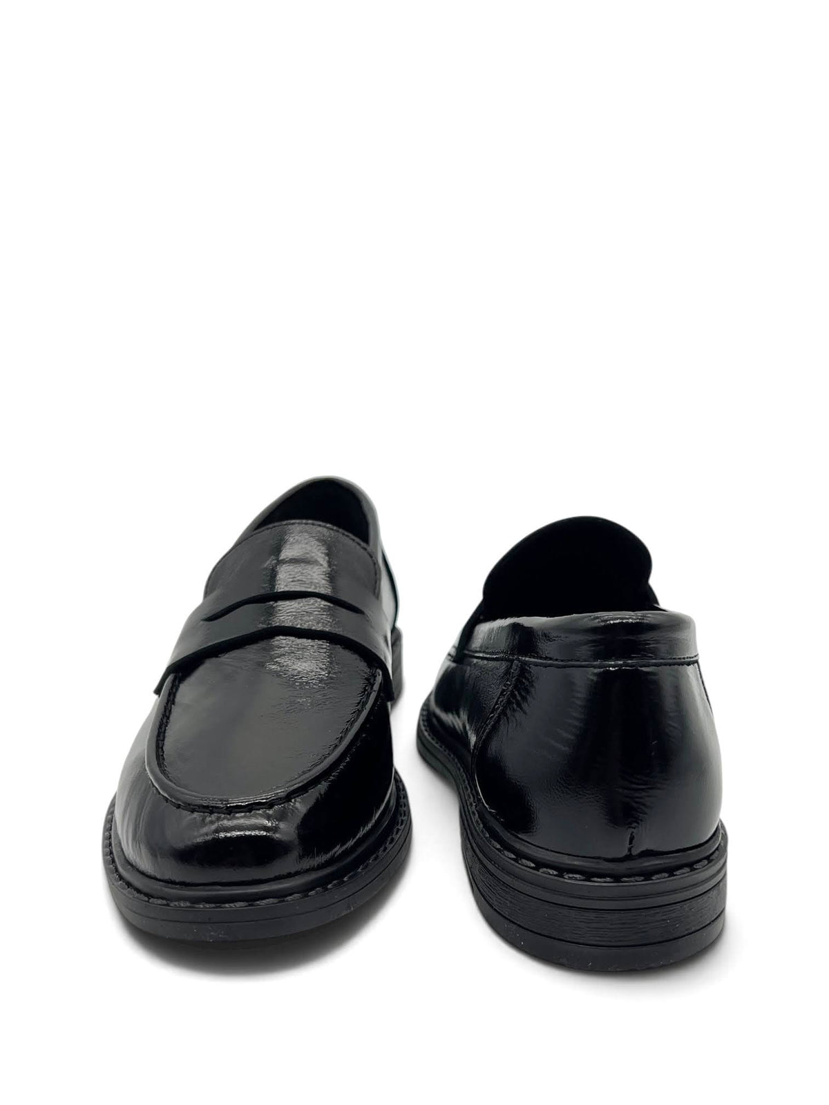 Siyah Rugan Hakiki Deri Maskülen Kadın Loafer (36 26351)