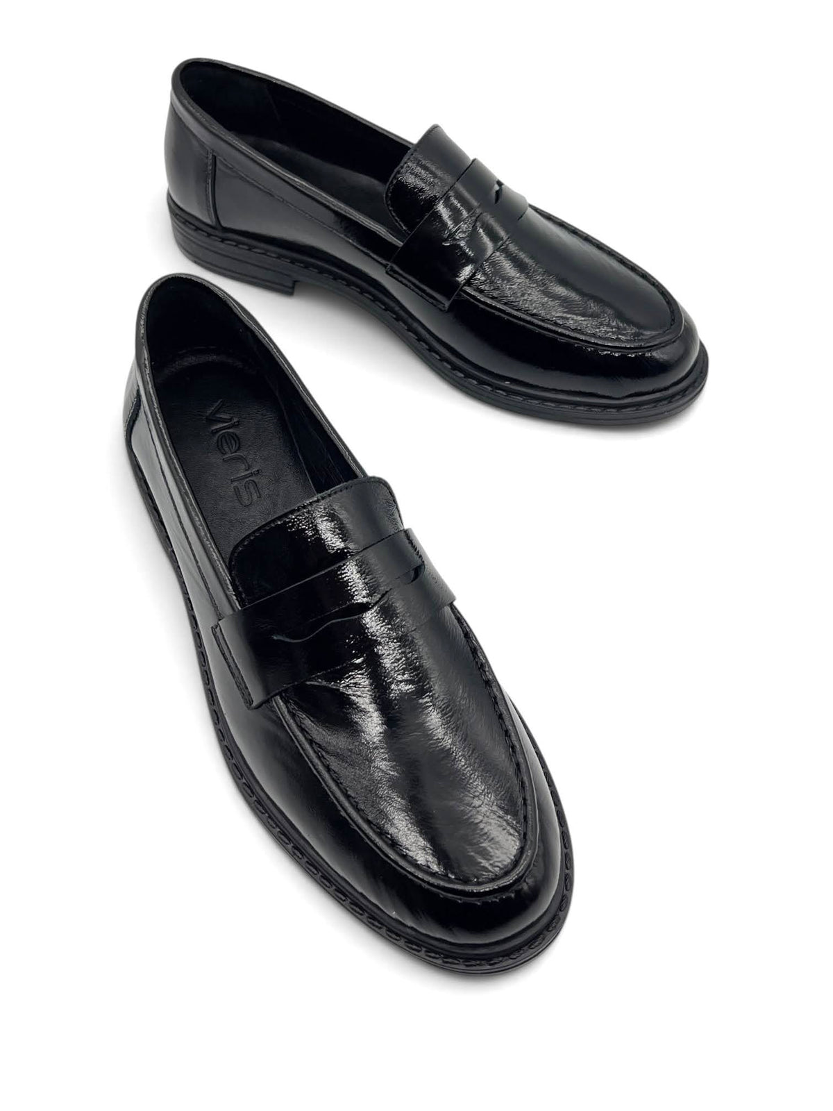 Siyah Rugan Hakiki Deri Maskülen Kadın Loafer (36 26351)