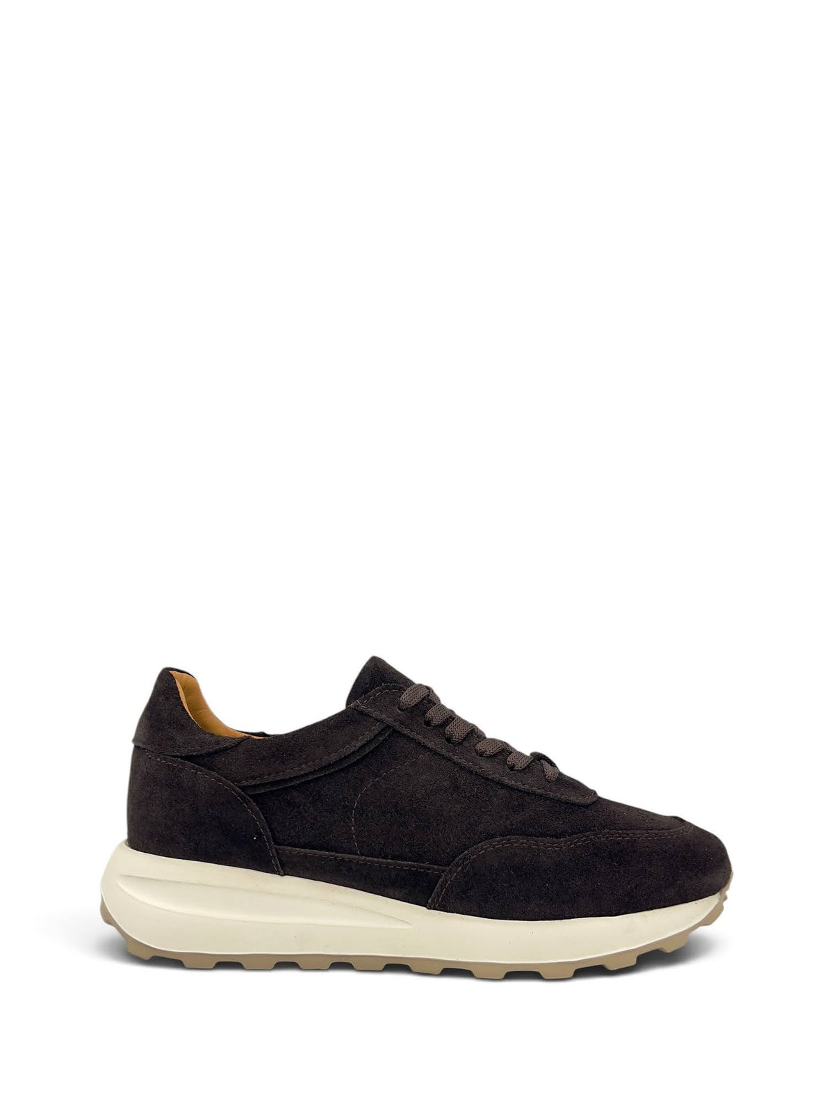 Acı Kahve Süet Hakiki Deri Kalın Tabanlı Casual Kadın Sneaker (37KY001)