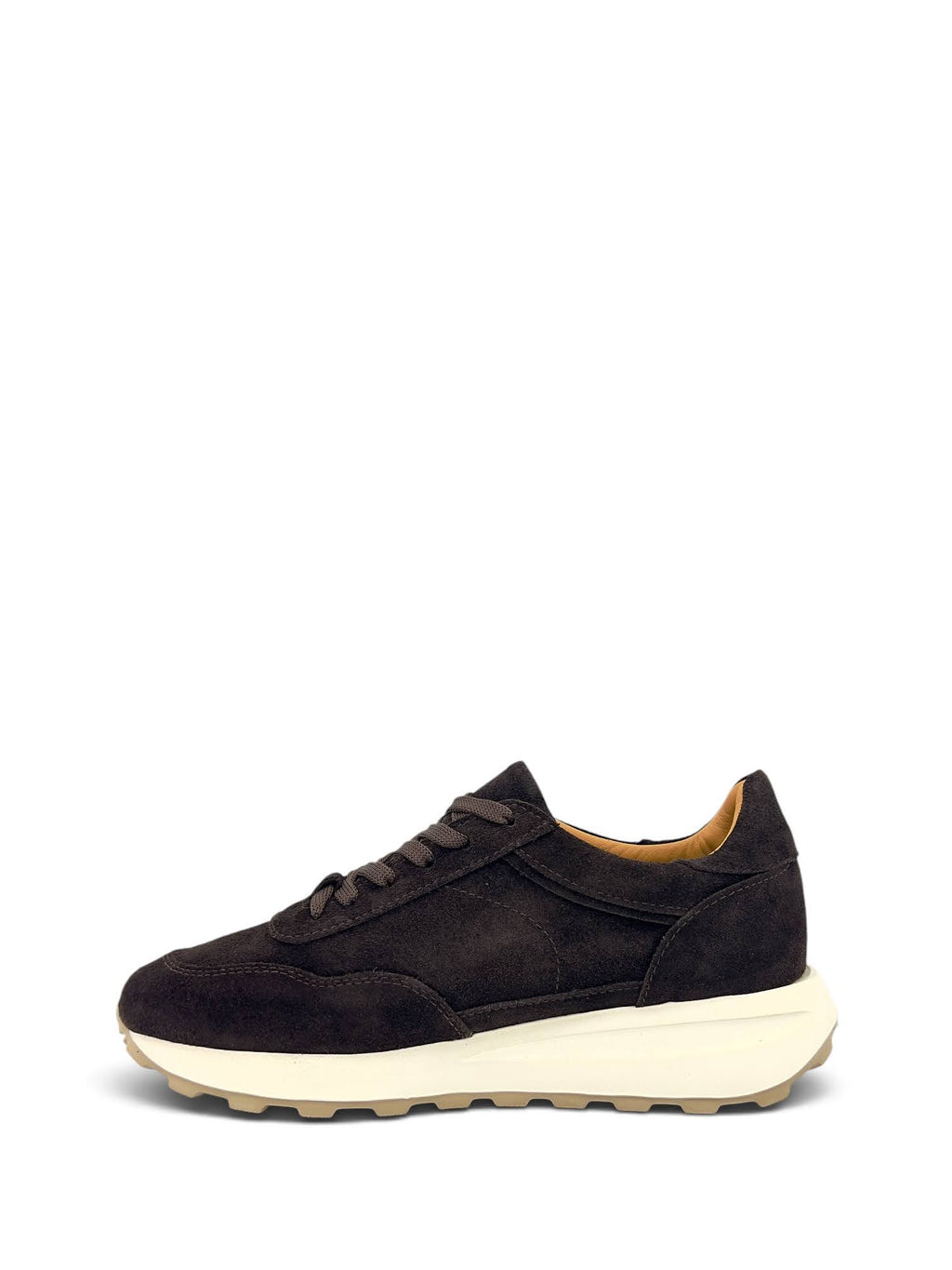 Acı Kahve Süet Hakiki Deri Kalın Tabanlı Casual Kadın Sneaker (37KY001)
