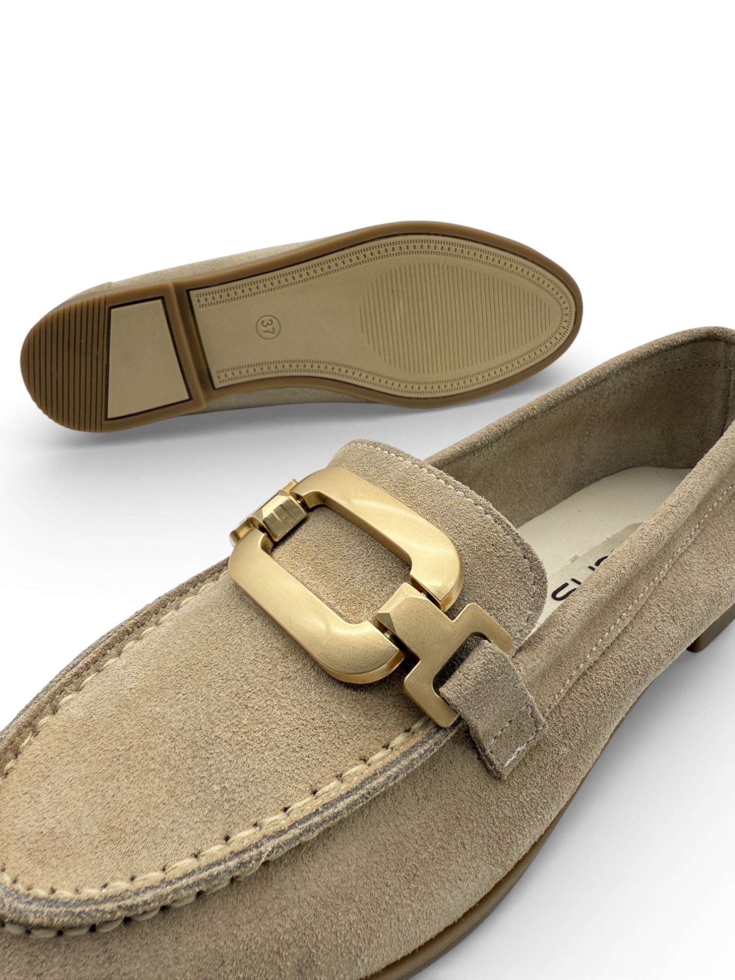 Clara Vizon Süet Hakiki Deri Aksesuar Detaylı Kadın Loafer (202507)