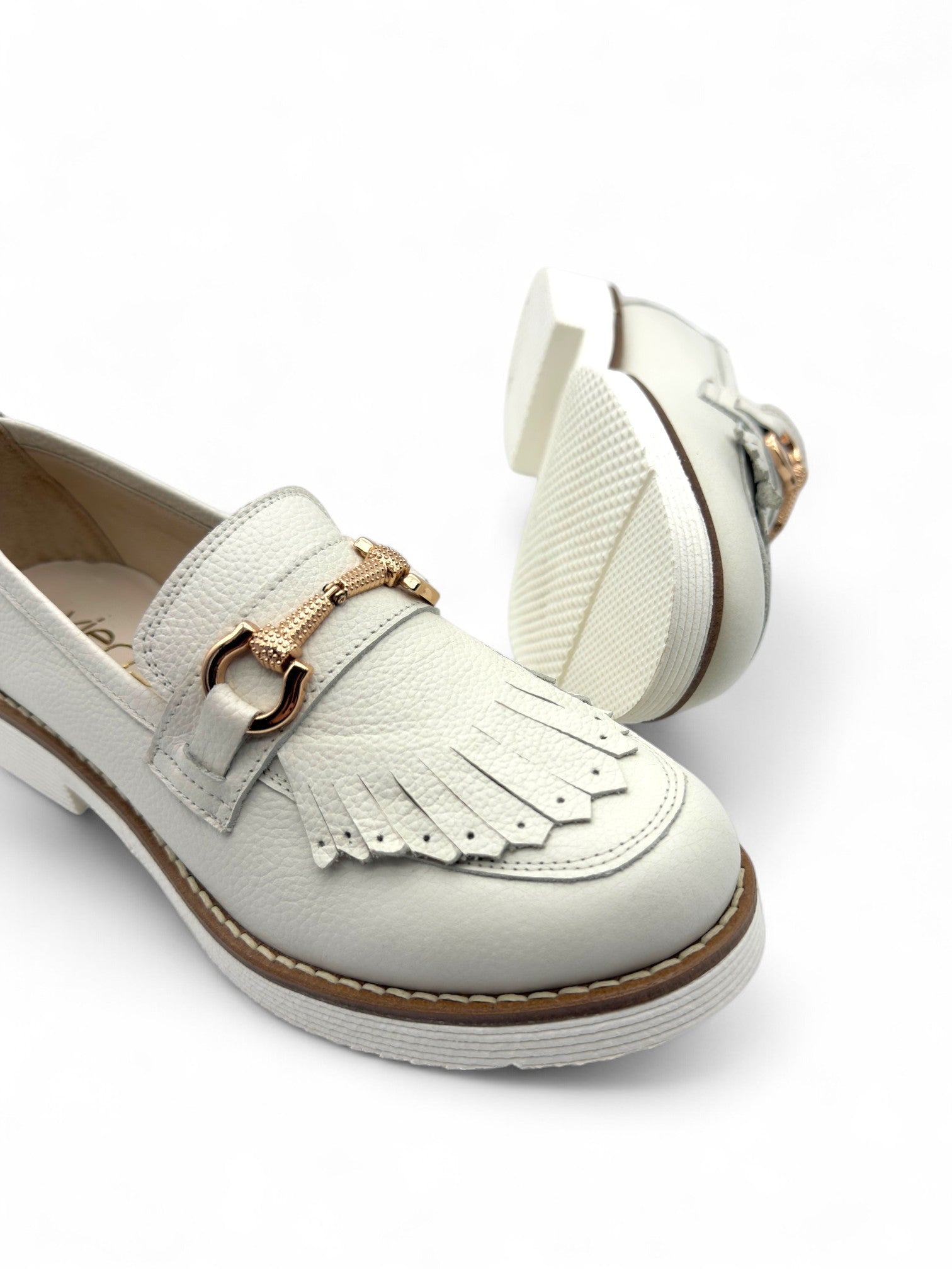 Cortessa Kırık Beyaz Hakiki Deri Casual Kadın Loafer