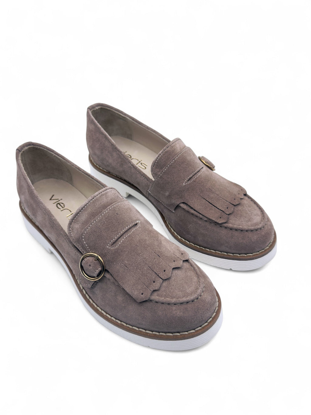 Braven Açık Vizon Süet Hakiki Deri Casual Kadın Loafer