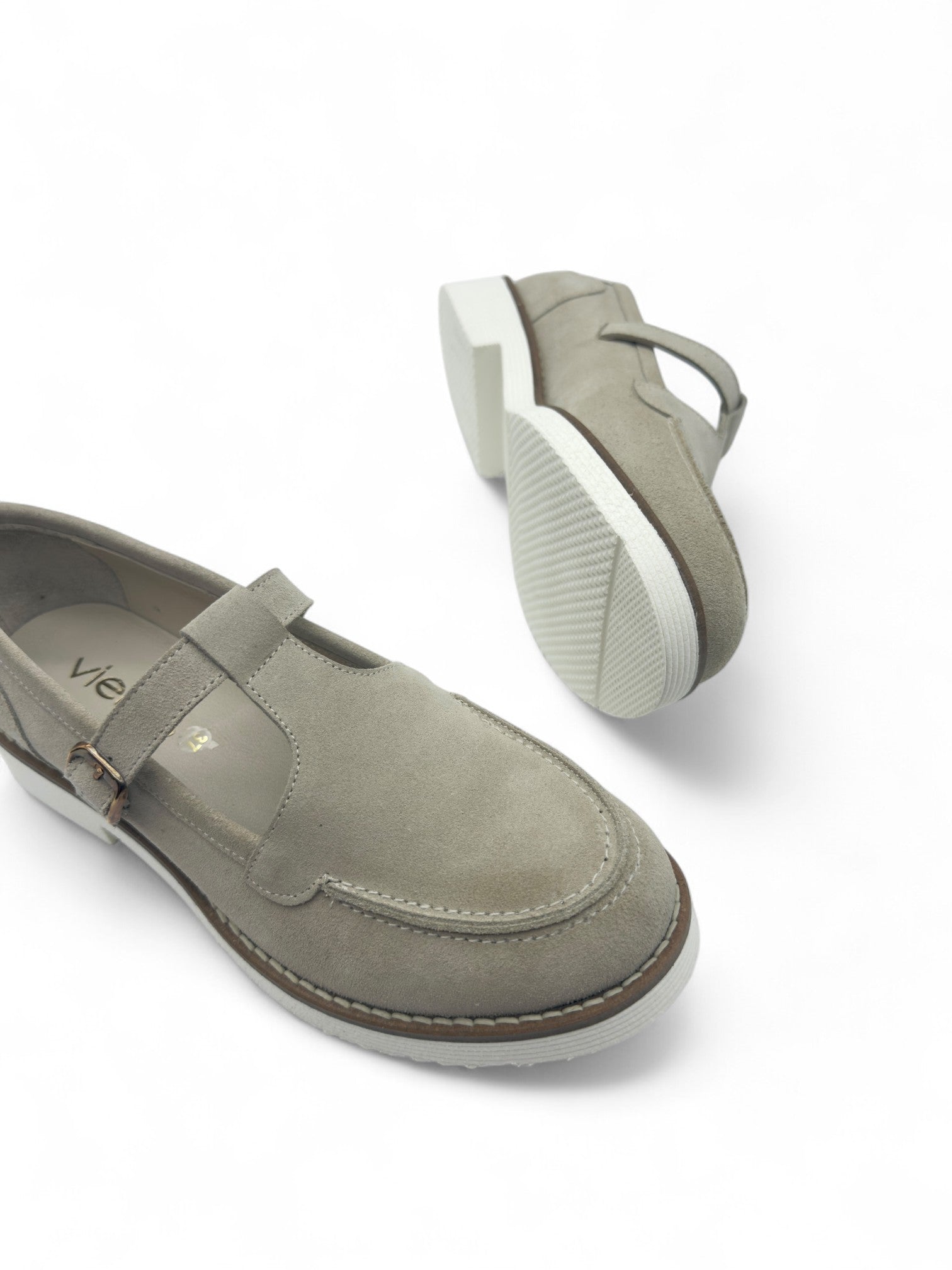 Javelle Bej Süet Hakiki Deri Casual Kadın Loafer