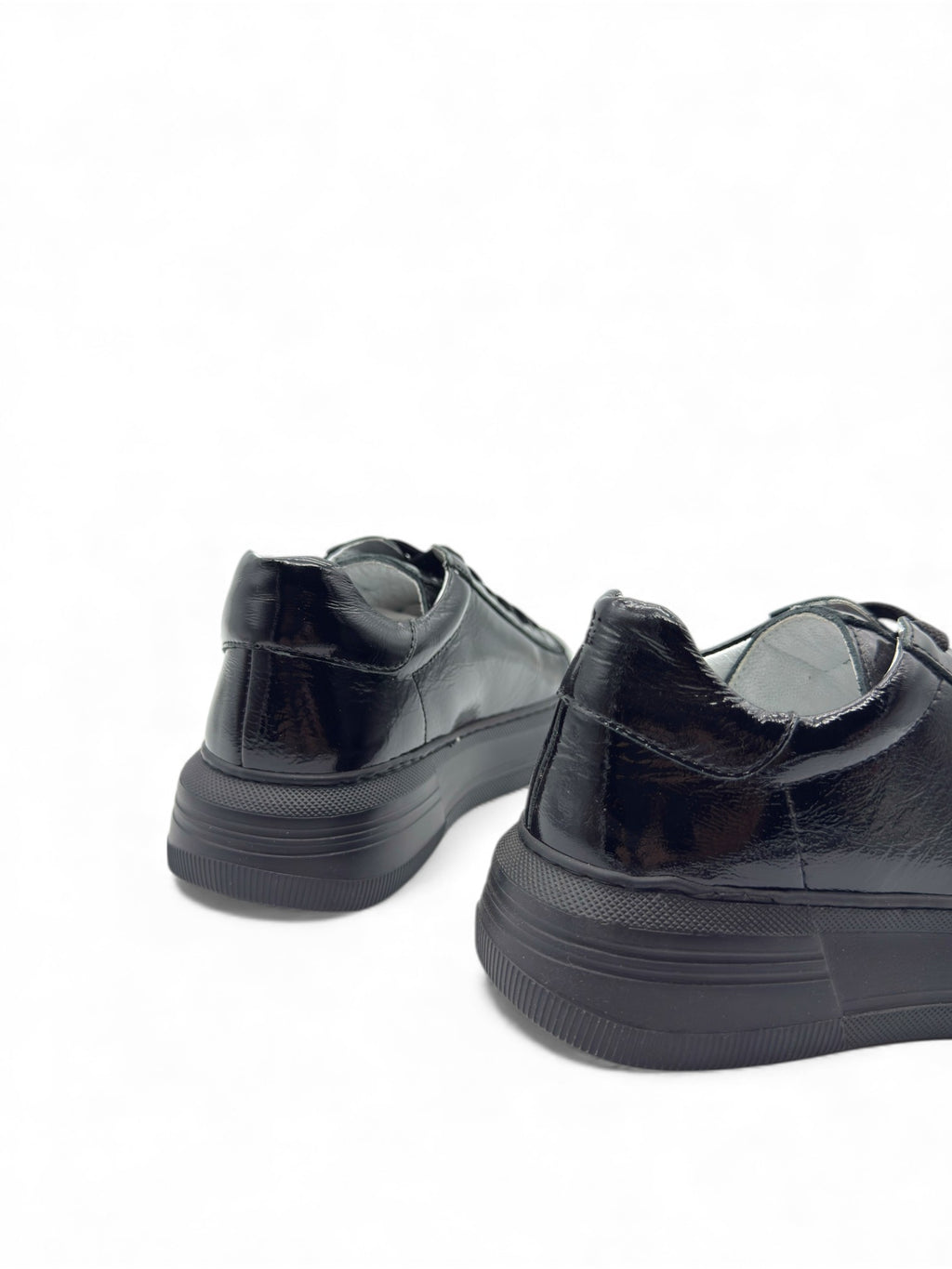 Nova Siyah Hakiki Rugan Basic Kadın Sneaker