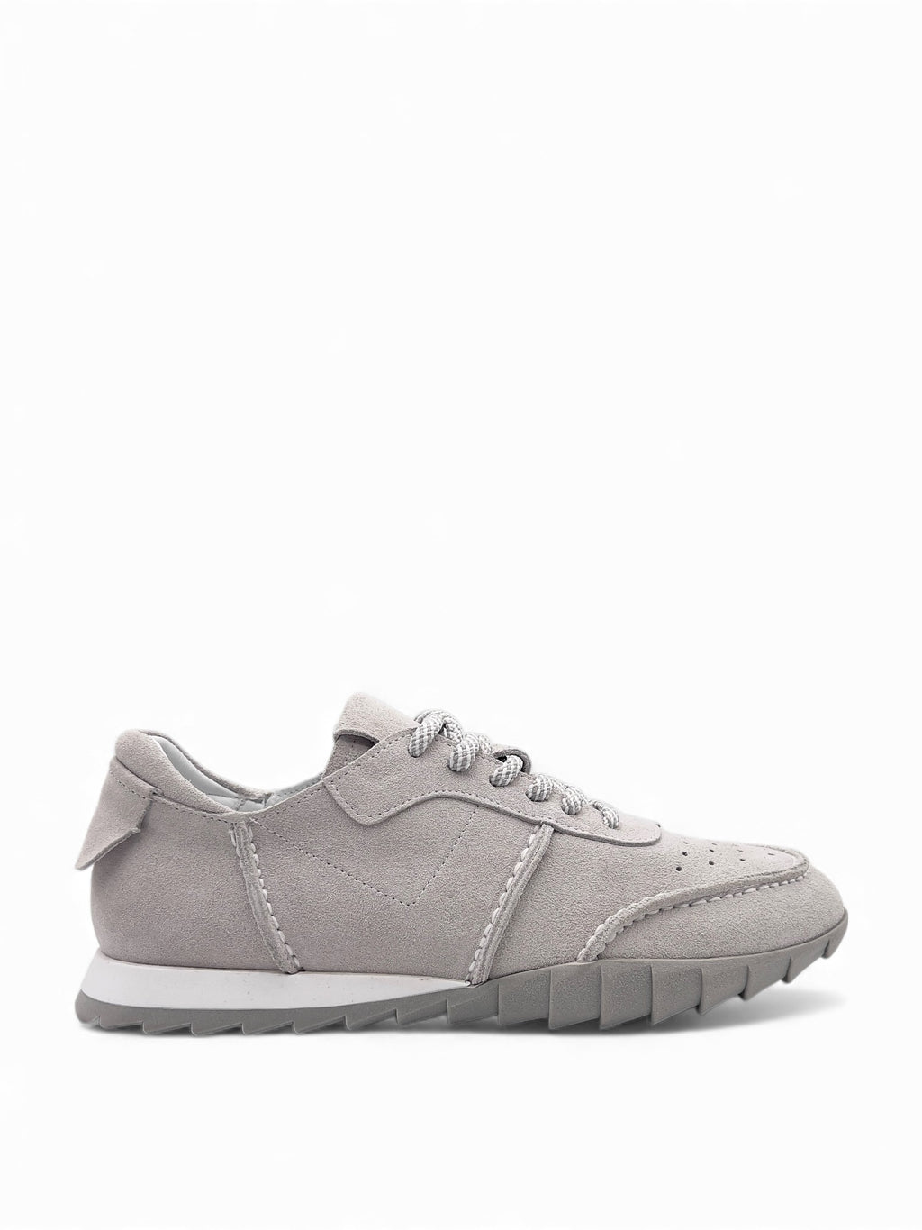 Revion Açık Gri Süet Hakiki Deri Fashion Kadın Sneaker