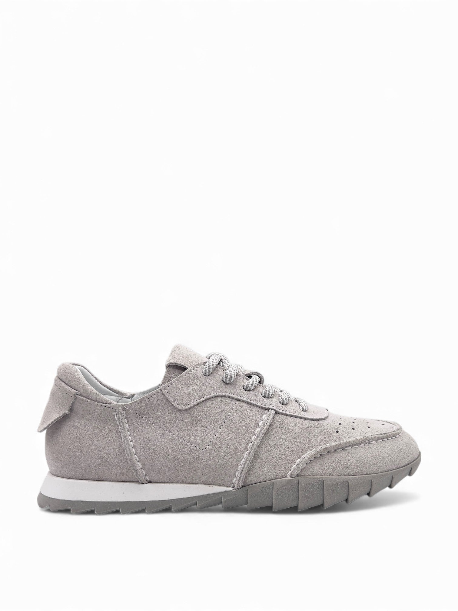 Revion Açık Gri Süet Hakiki Deri Fashion Kadın Sneaker