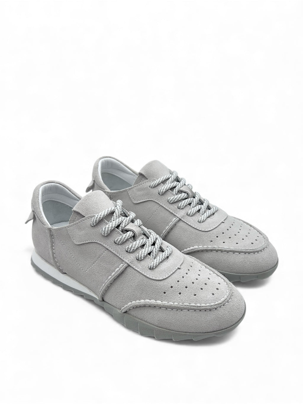 Revion Açık Gri Süet Hakiki Deri Fashion Kadın Sneaker