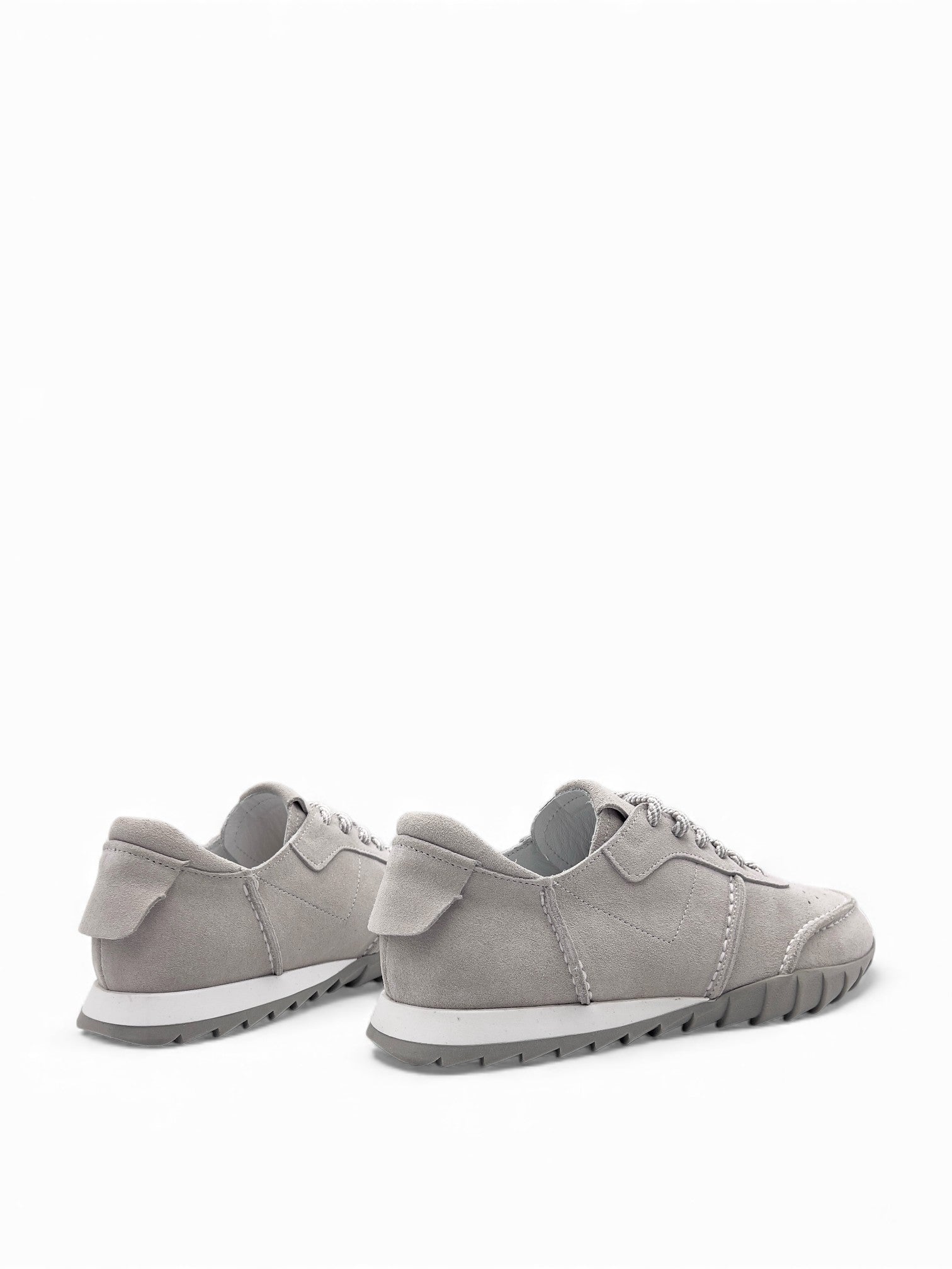 Revion Açık Gri Süet Hakiki Deri Fashion Kadın Sneaker
