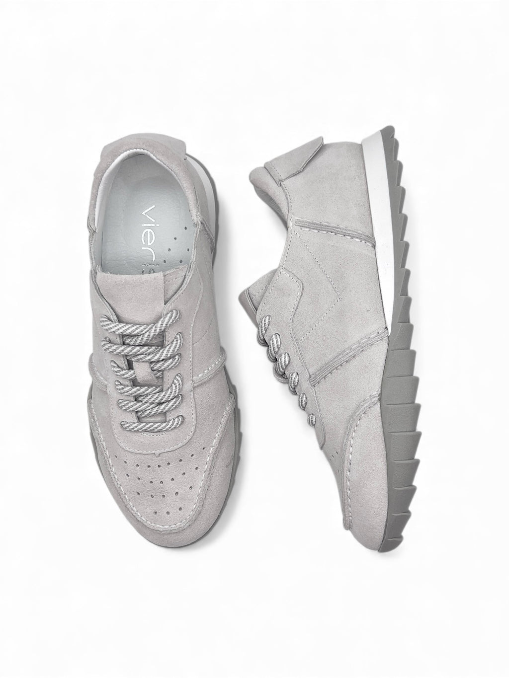 Revion Açık Gri Süet Hakiki Deri Fashion Kadın Sneaker