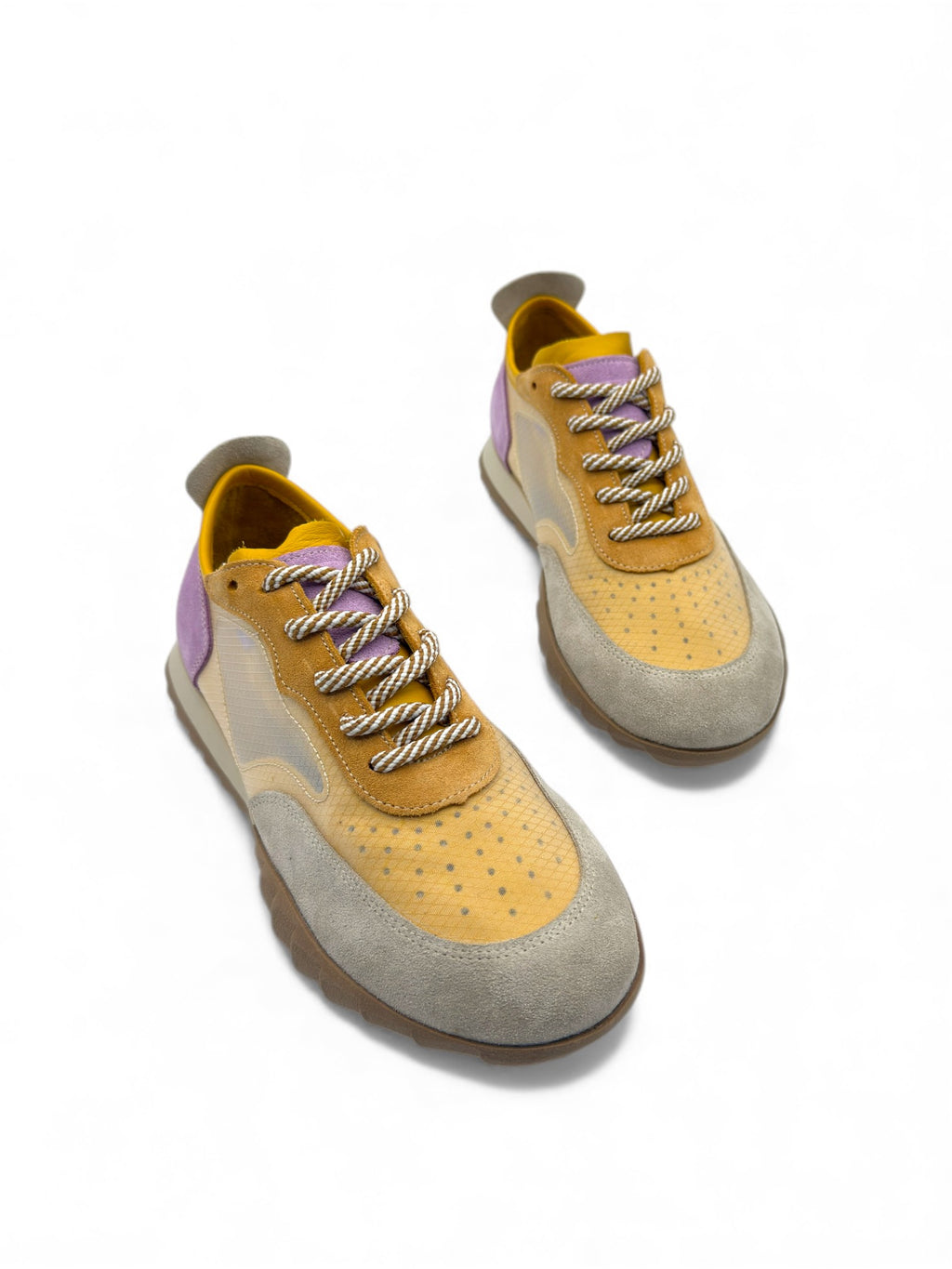 Trenox Lila/Hardal Süet Multicolor Hakiki Deri Fashion Kadın Sneaker