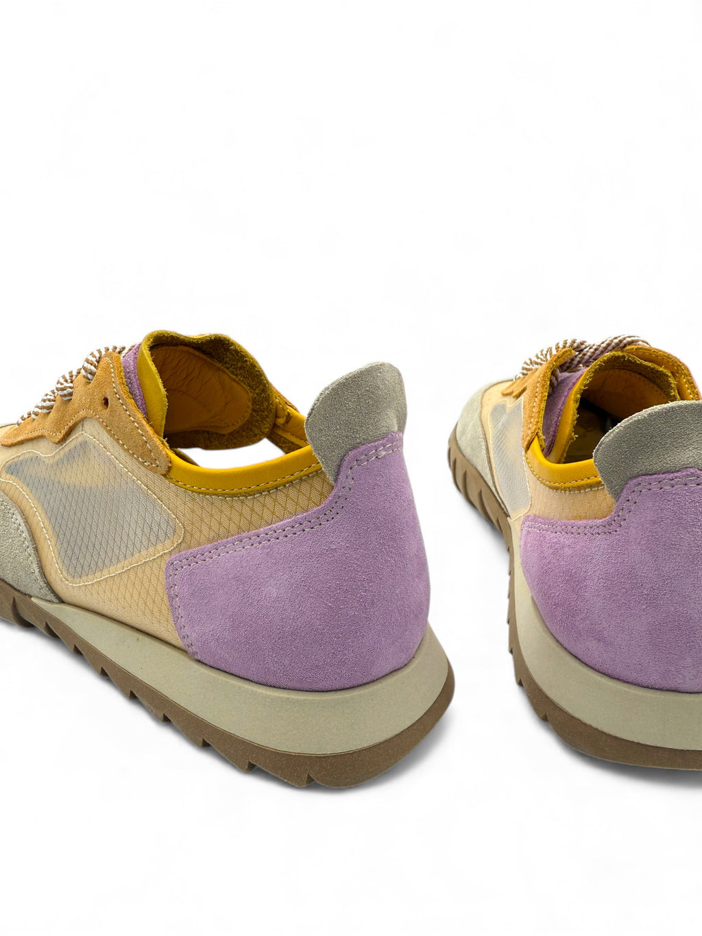 Trenox Lila/Hardal Süet Multicolor Hakiki Deri Fashion Kadın Sneaker