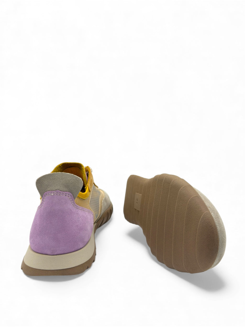 Trenox Lila/Hardal Süet Multicolor Hakiki Deri Fashion Kadın Sneaker