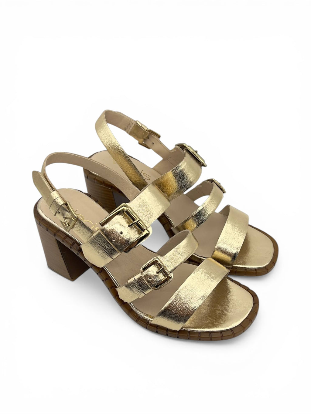 Velnora Gold Hakiki Deri Casual Kadın Sandalet